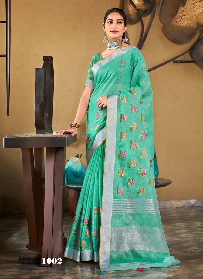 Linen Queen By Sangam Linen Designer Saree Catalog