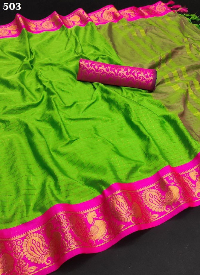 M AV 501 TO 503 Series Aura Cotton Silk Wear Sarees Suppliers In India