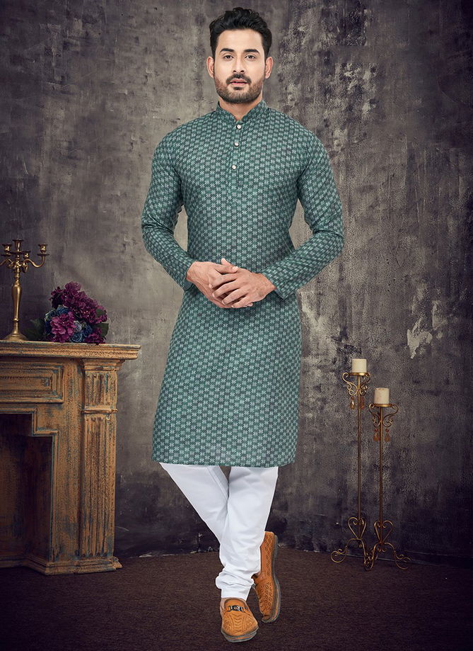 Green Colour Outluk 105 Function Wear Wholesale Kurta Pajama 105004