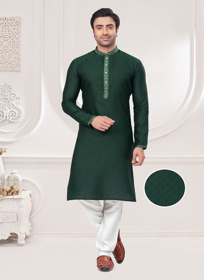 Outluk Vol 131 Jacquard Pintex Mens Wholesale Kurta Pajama Manufacturers