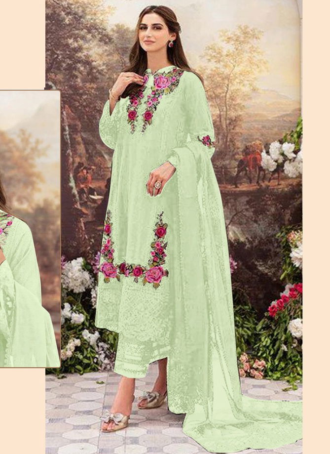 Green Colour R 528 NX Georgette Wholesale Pakistani Salwar Suit 528 K