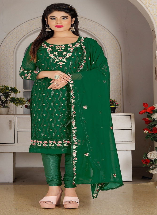 Green Colour Ramsha R 592 Colors Pakistani Salwar Suits Catalog R 592 A