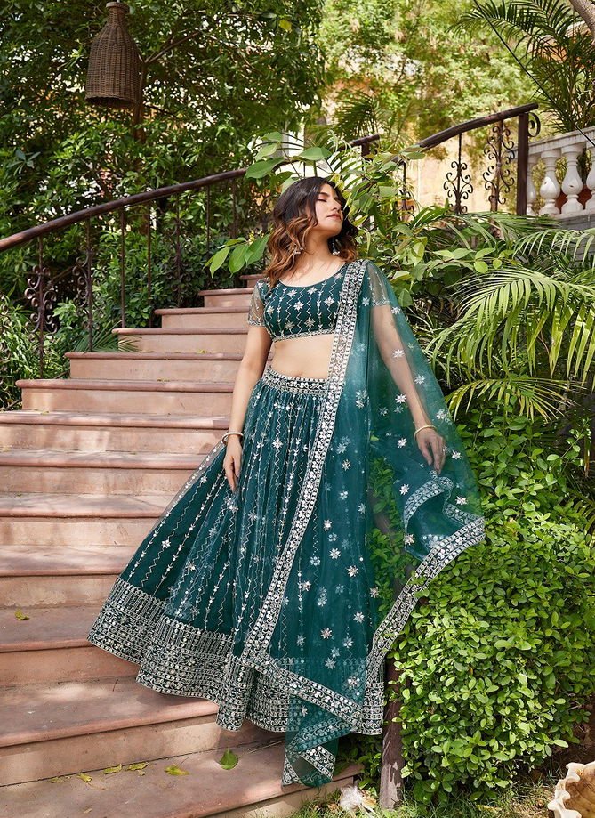 SS 159 Designer Wedding Wear Georgette Lehenga Choli Exporters In India