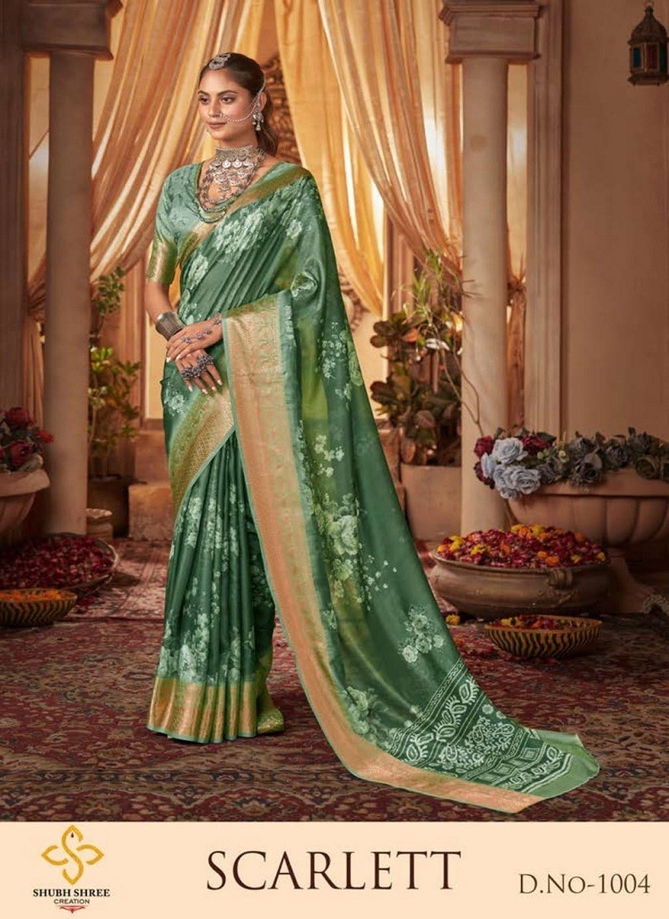 Scarlett By Shubh Shree Tussar Silk Designer Saree Catalog