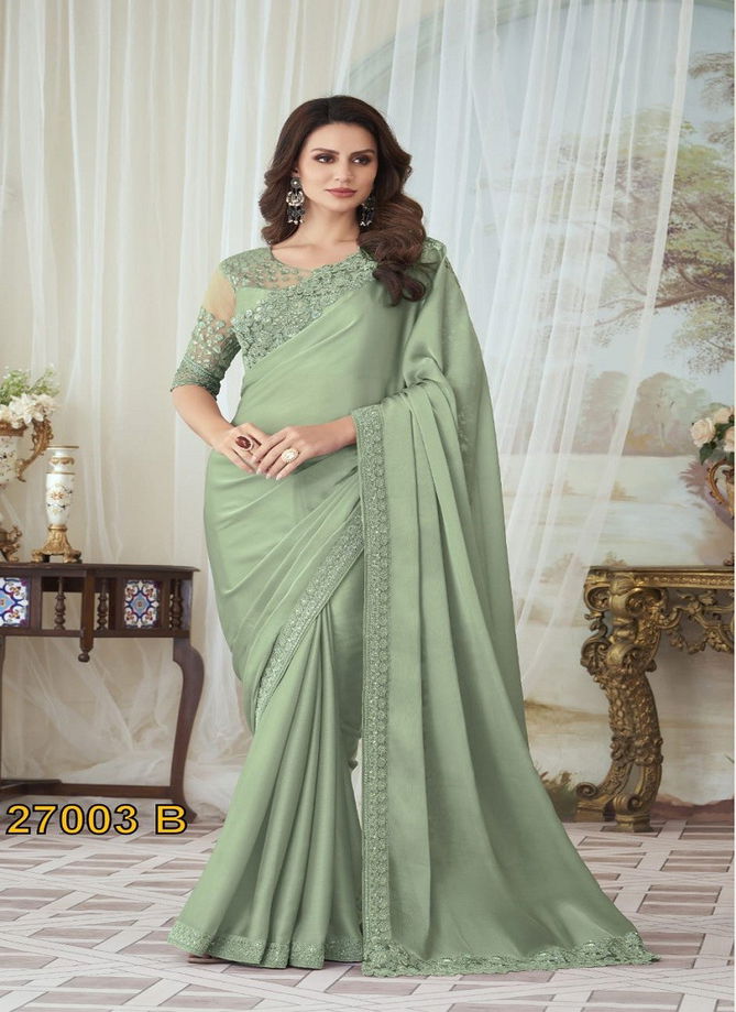 Silver Screen 27003 By Tfh Glorious Silk Designer Saree Wholesale Online