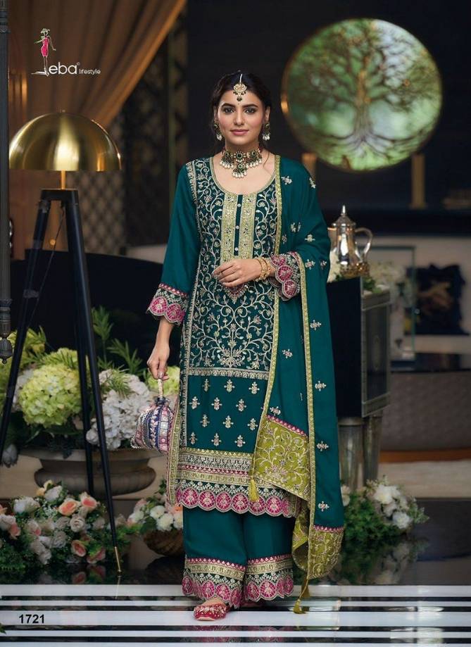 Simran By Eba Chinon Embroidery Readymade Suits Wholesale Market In Surat