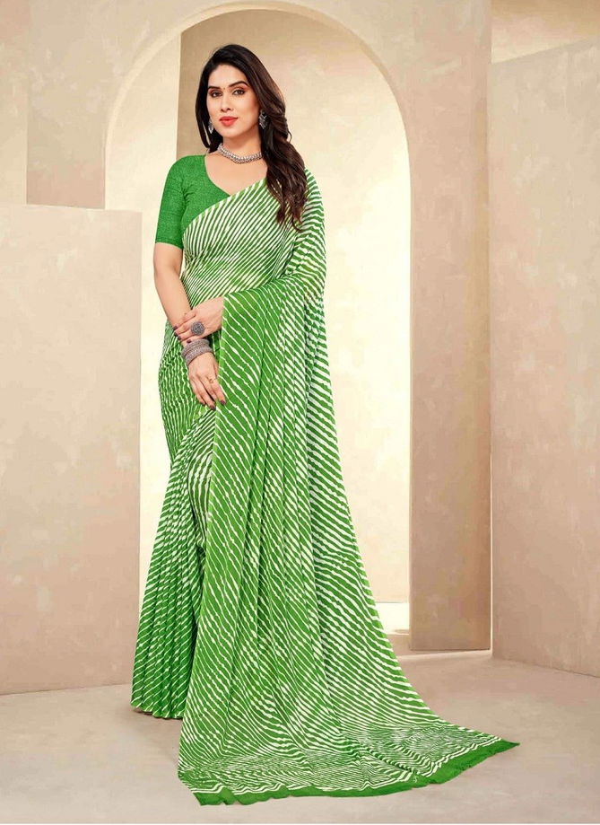 Green Colour Star Chiffon Vol 124 By Ruchi Daily Wear Saree Catalog 24318 B