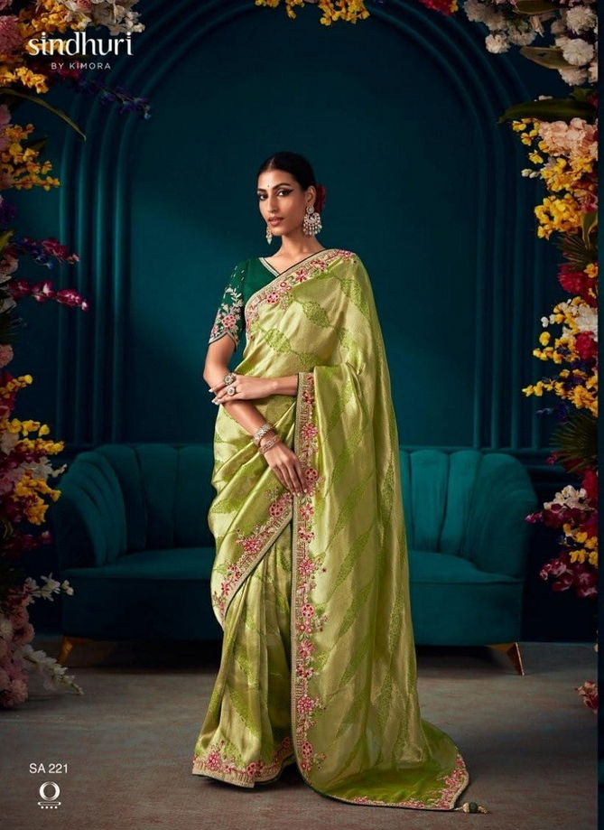 Tyohaar By Kimora Fancy Fabric Wedding Wear Saree Wholesale Market In Surat