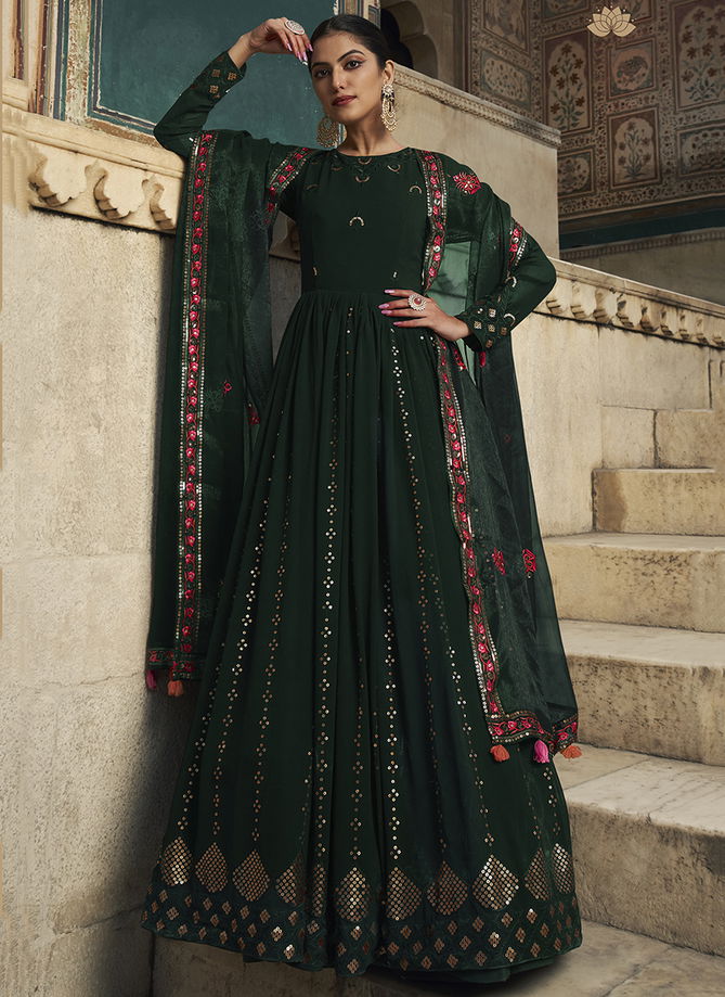 Green Flory Vol 29 By Khushboo Fashion Gown Catalog 4855