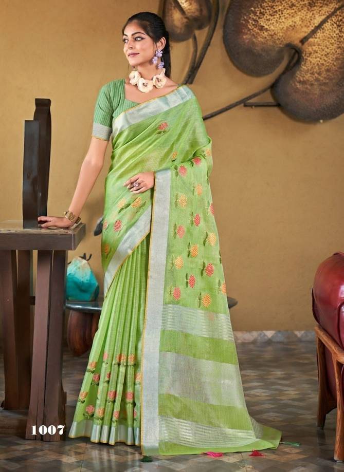 Linen Queen By Sangam Linen Designer Saree Catalog