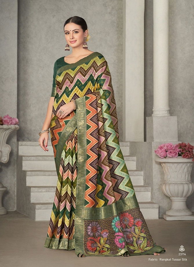 Mohmanthan 23700 Series Eshani By Mahotsav Occasion Wear Printed Designer Sarees Exporters In India