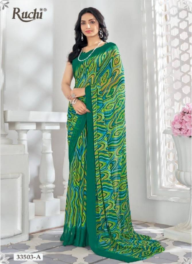 Star Chiffon 159 By Ruchi Printed Daily Wear Sarees Orders In India