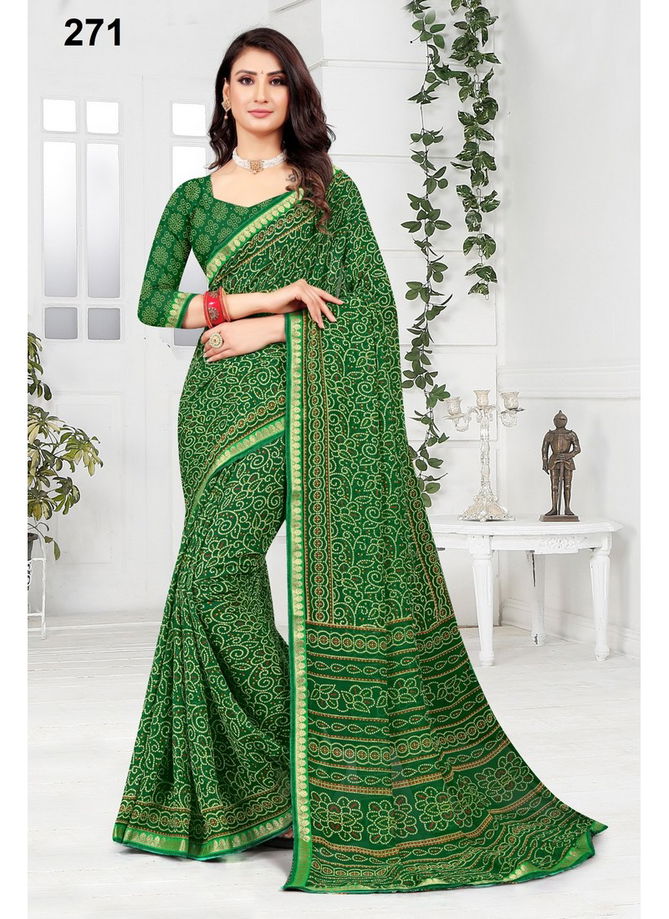 Green Rajkumari Vol 5 By Sarita Creation Printed Saree Catalog 271