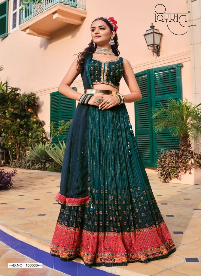 Green Saanvi By Virasat Party Wear Lehenga Choli Catalog 100033