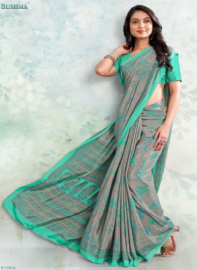 Set Stars 51 By Sushma Crepe Designer Saree Catalog