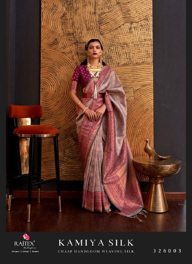 Kamiya Silk By Rajtex Silk Designer Saree Catalog