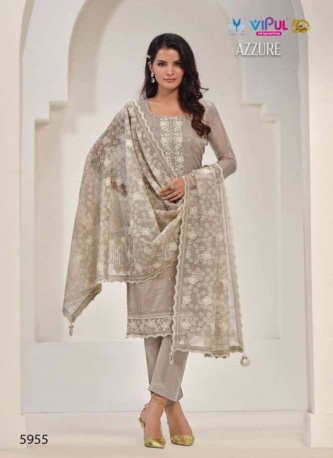 Azzure By Vipul Soft Organza Embroidery Bulk Salwar Kameez Wholesalers In Delhi