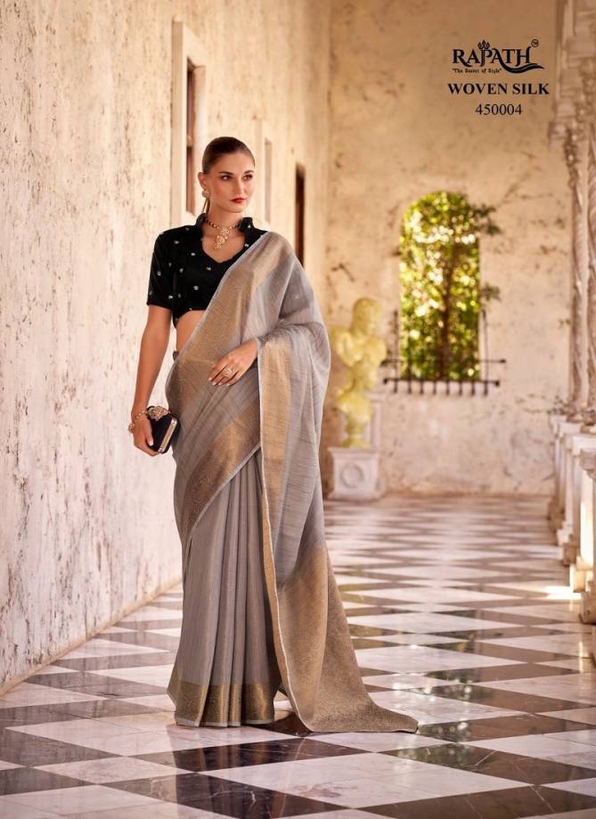 Delicate Silk By Rajpath Fancy Linen Wedding Sarees Wholesale Price In Surat