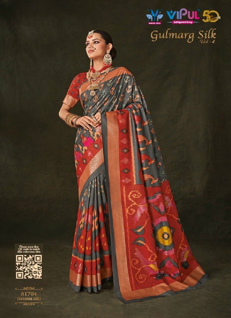 Gulmarg Silk Vol 4 By Vipul Printed Silk Saree wholesale Online