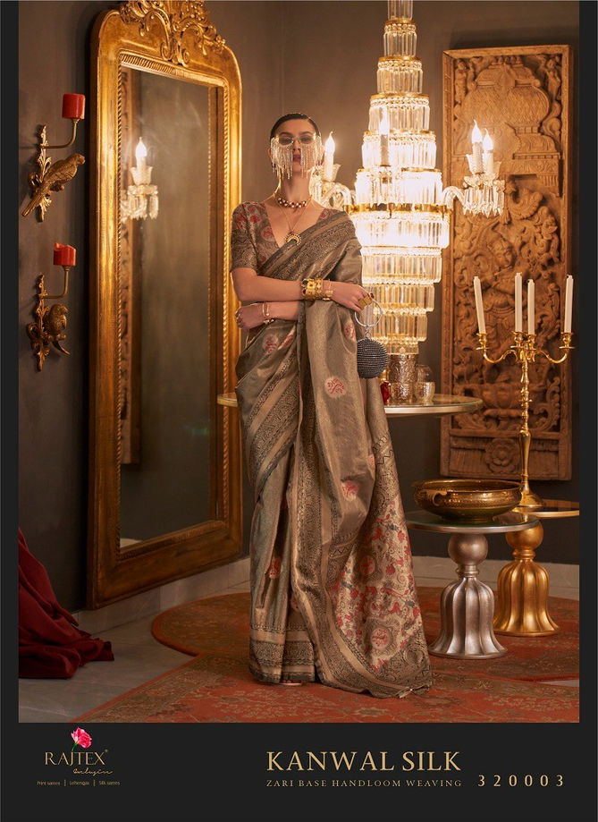 Kanwal Silk By Rajtex Zari Base Handloom Weaving Saree Exporters In India