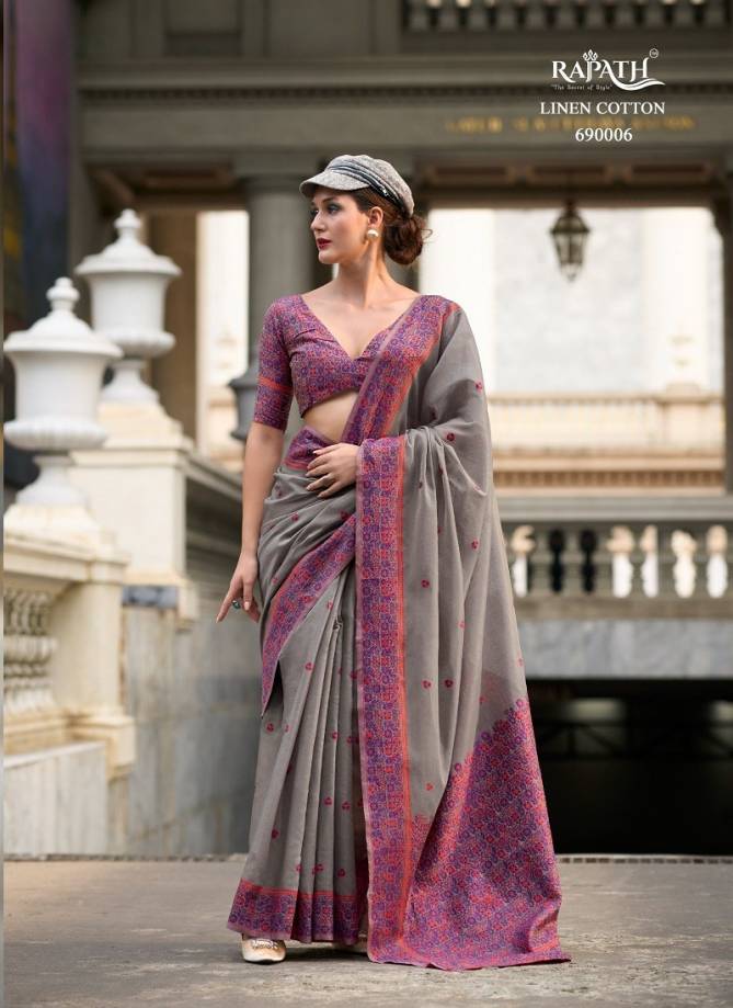 Prajanya By Rajpath Soft Linen Cotton Daily Wear Saree Suppliers In India