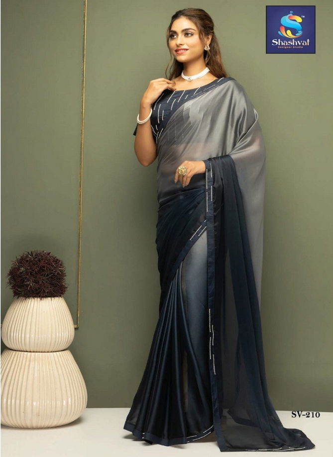 Sanvi 2 By Shashvat Fancy Georgette Party Wear Saree Wholesale Clothing Suppliers In India