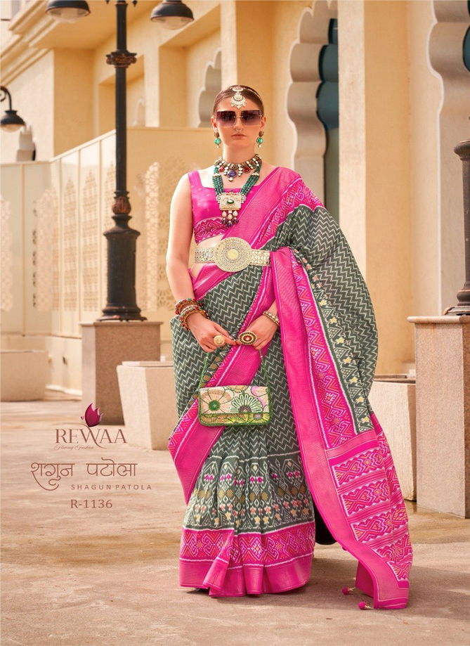 Shagun Patola By Rewaa Silk Designer Saree Catalog