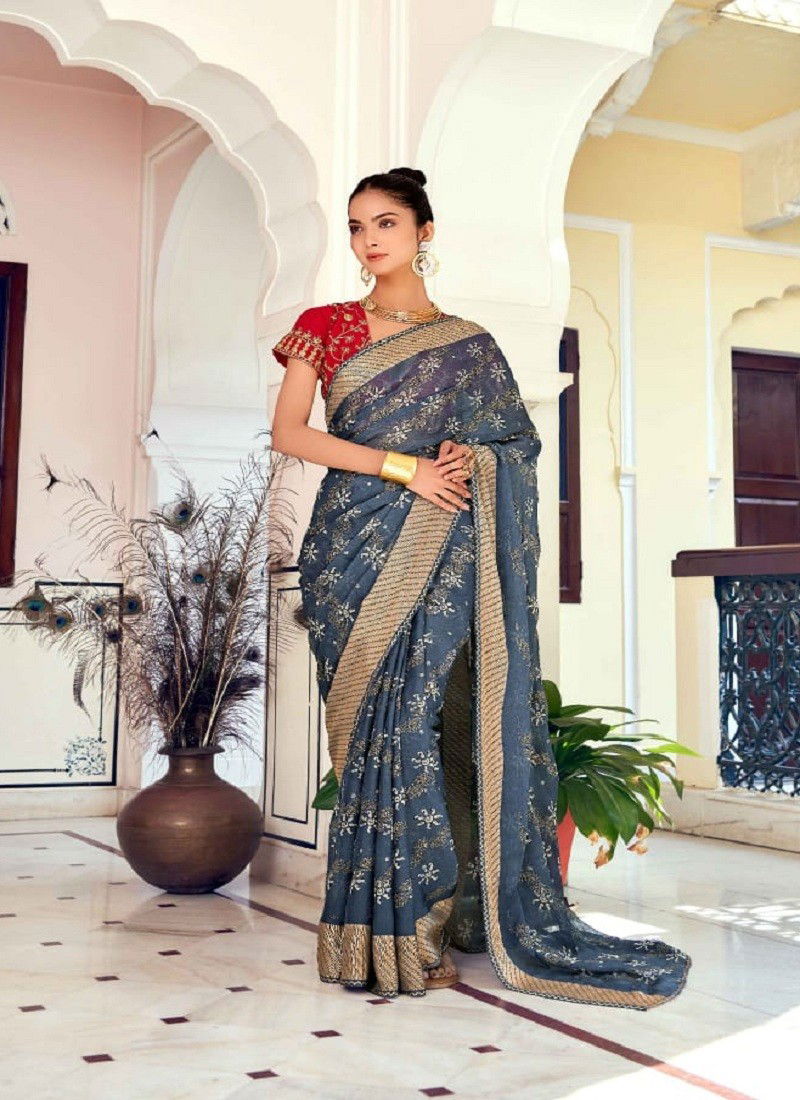 Vinitaa By Mahamani Creation Brasso Designer Saree Catalog