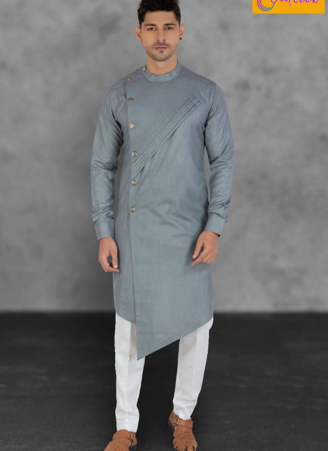 Outluk Vol 9 Eid Special Cotton Regular Wear Designer Plain Side Cut Kurta Pajama Collections