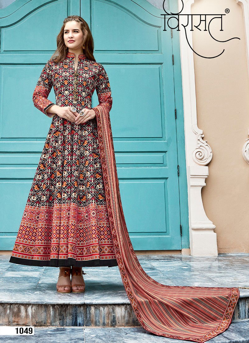 Virasat Vol 11 Latest Heavy Designer Handwork with Traditional Patola Print Partywera Salwar Suit Collection 