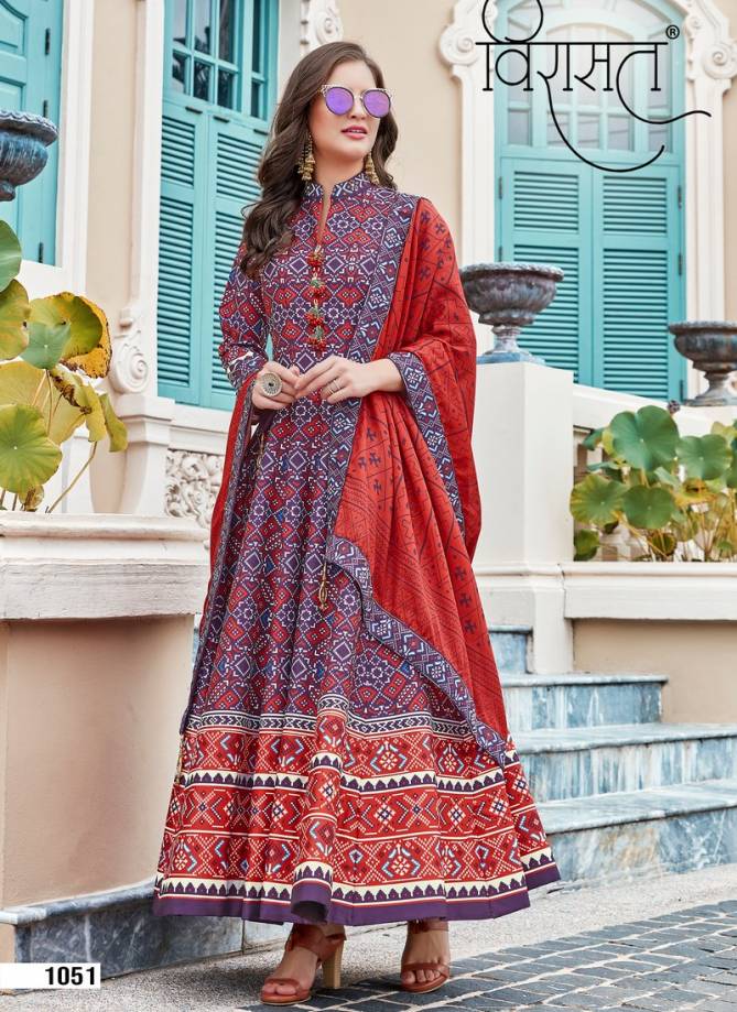 Virasat Vol 11 Latest Heavy Designer Handwork with Traditional Patola Print Partywera Salwar Suit Collection 