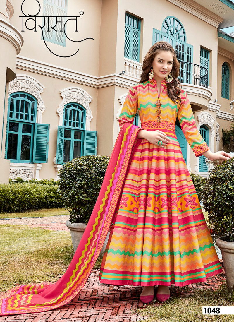 Virasat Vol 11 Latest Heavy Designer Handwork with Traditional Patola Print Partywera Salwar Suit Collection 