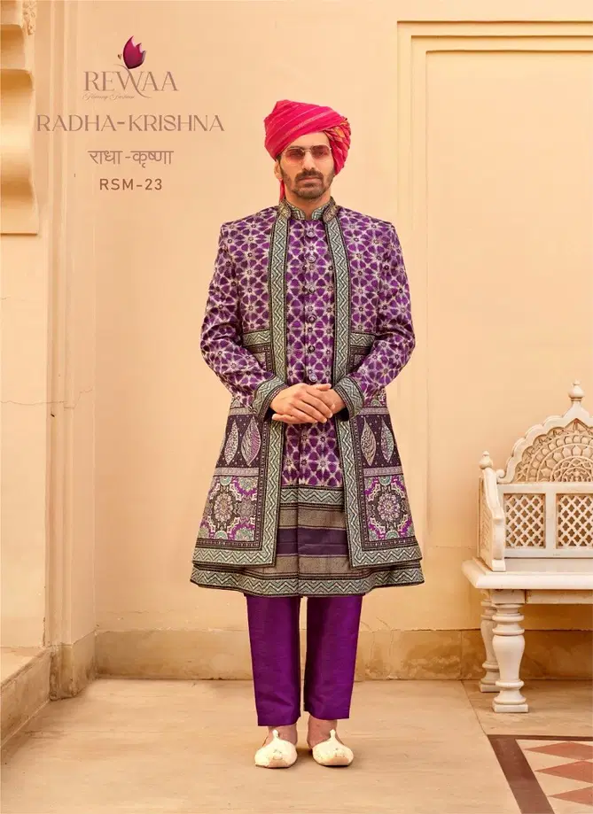 Radha-Krishna By Rewaa Designer Bride And Groom Couple Wedding Wear Clothing Wholesalers In Delhi