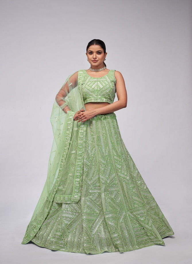 KF 435 To KF 444 By Kesar Fab Party Wear Soft Net Lehenga Choli Orders In India