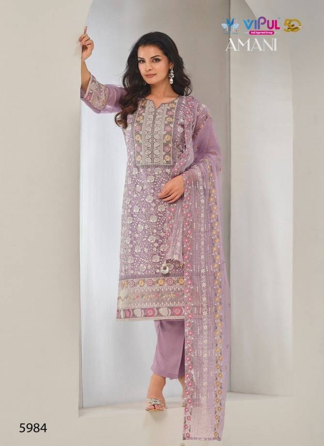 Amani By Vipul Organza Chiffon Embroidery Salwar Kameez Suppliers In India