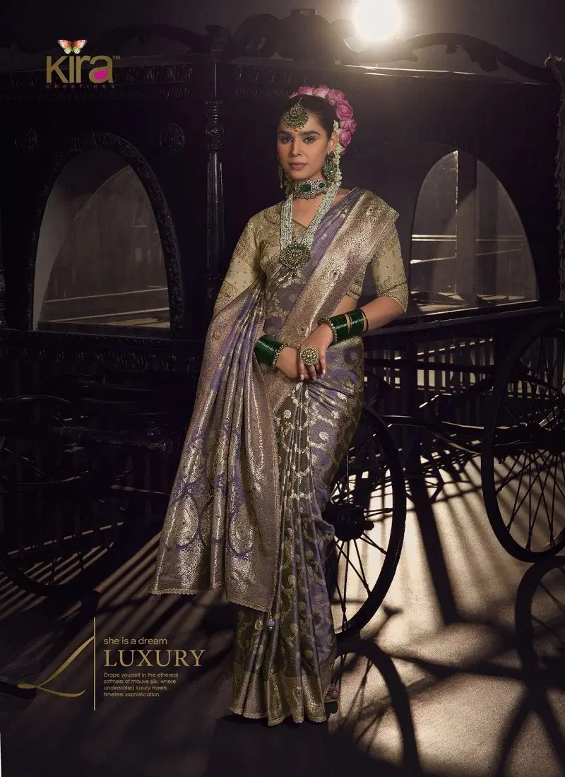 Kesha By Kira Viscose Tissue Designer Wear Saree Manufacturers