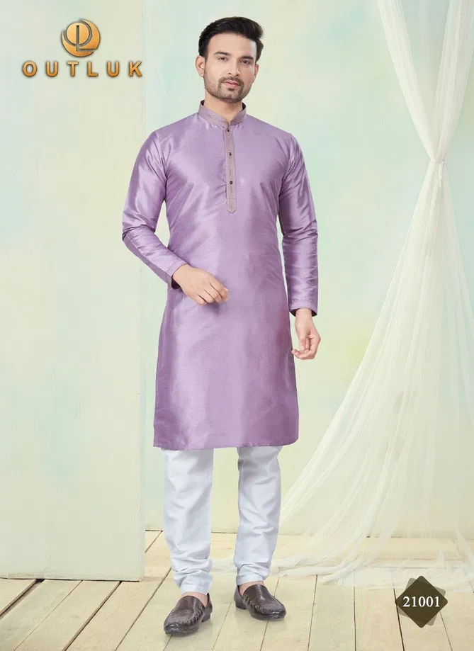 Outluk Wedding Collection Vol 21 Pure Silk Mens Wholesale Kurta Pajama Manufacturers