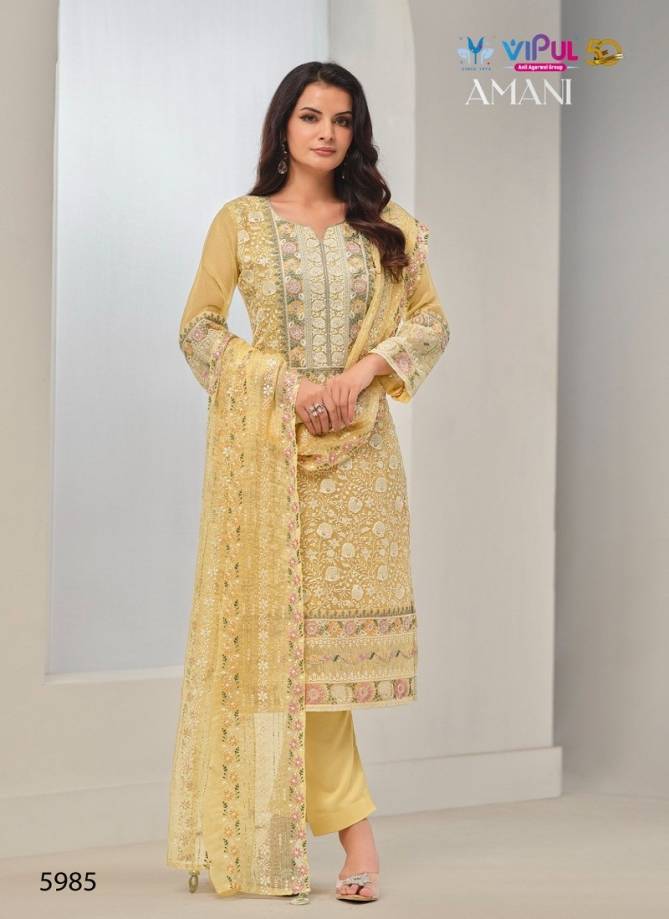 Amani By Vipul Organza Chiffon Embroidery Salwar Kameez Suppliers In India