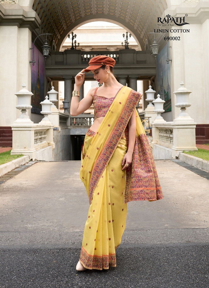 Prajanya By Rajpath Soft Linen Cotton Daily Wear Saree Suppliers In India