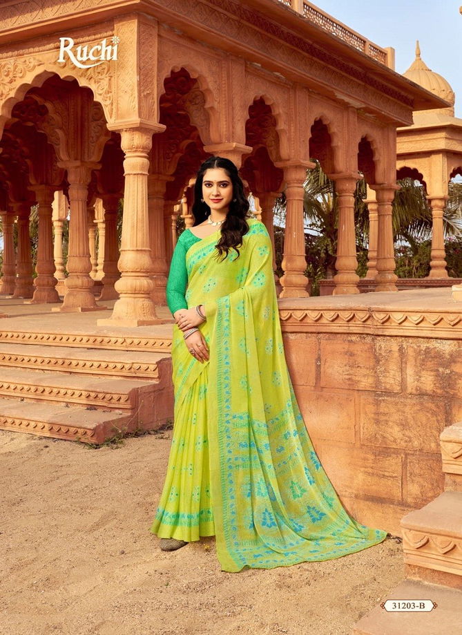 Star Chiffon 151 By Ruchi Daily Wear Chiffon Sarees Exporters In India