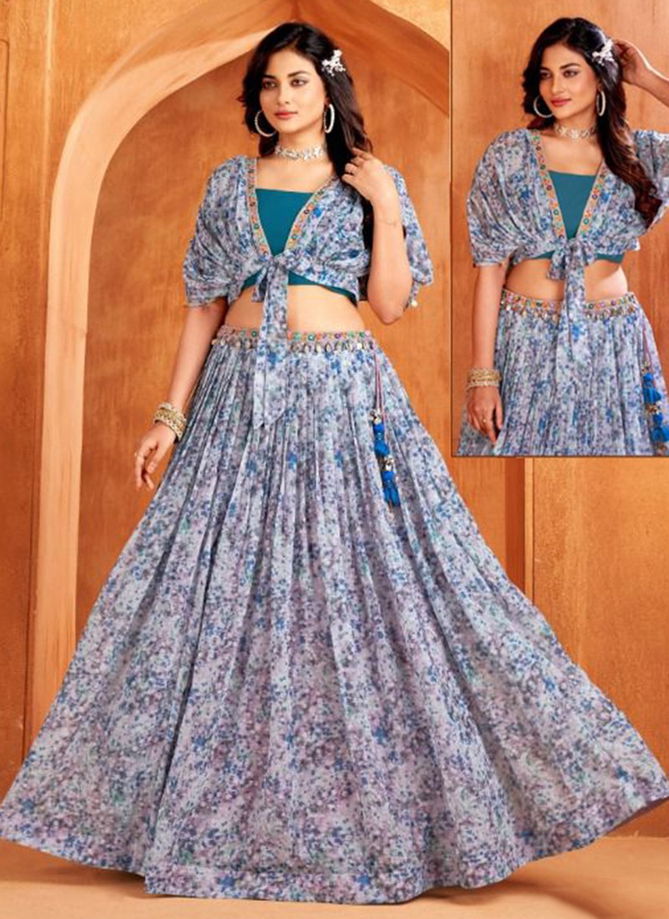 Canvas Party Wear Wholesale Indowestern Lehenga Choli Catalog