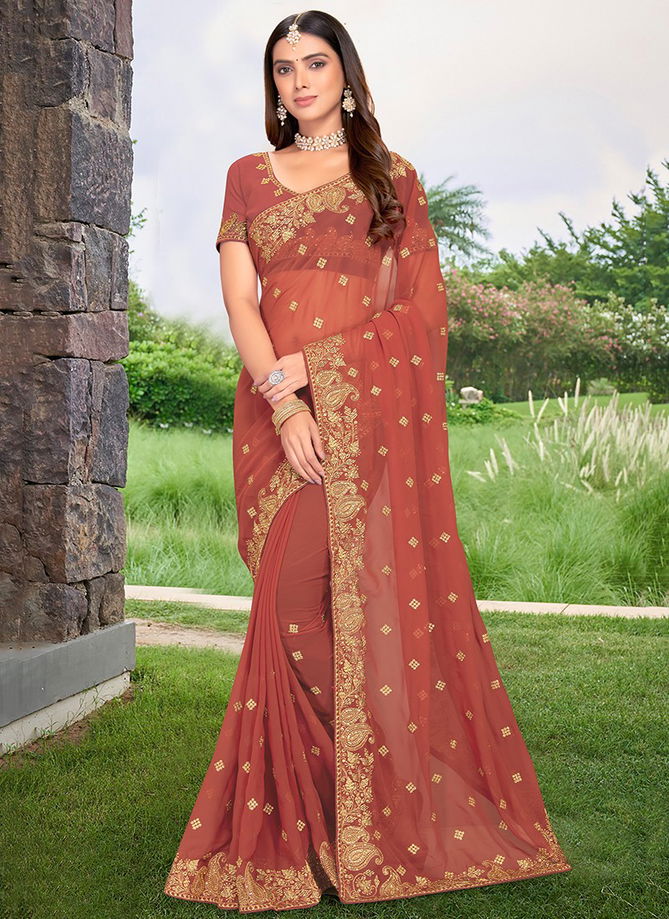 Ehsaas Designer Wholesale Georgettee Sarees Catalog