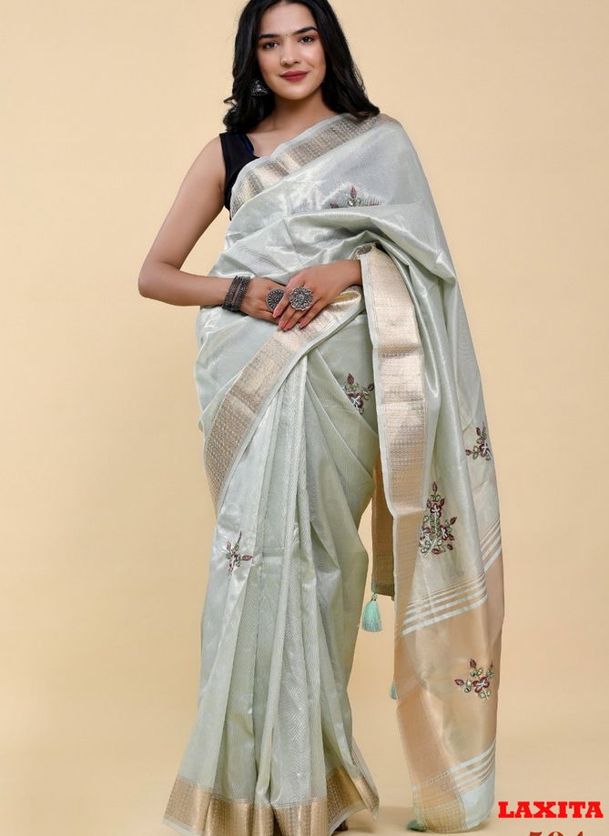 Light Gray Colour Laxita By Fashion Lab Cotton Saree Catalog 504