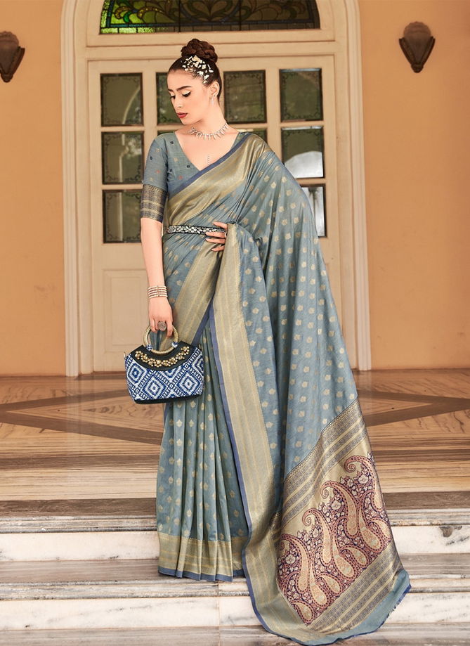 Raaga Silk 129001 To 129006 By Rajpath Printed Sarees Catalog