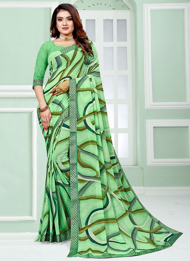 Light Green Amrita By NP 1297 A To 1297 H Printed Sarees Catalog 1297 H