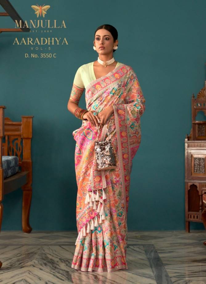 Aaradhya Vol 5 By Manjulaa Printed Sarees Catalog
