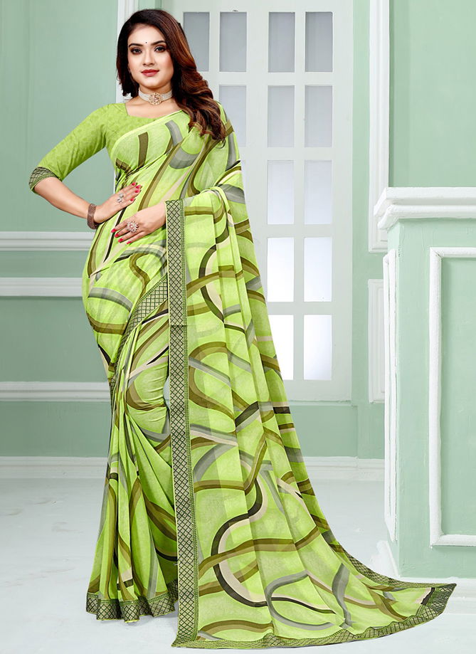 Light Green Colour Amrita By NP 1297 A To 1297 H Printed Sarees Catalog 1297 G