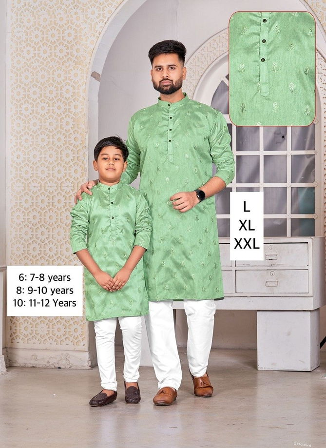 Light Green Colour Kurta Vol 11 Kurta With Pajama Catalog 7