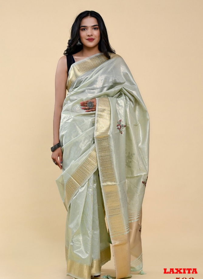 Light Green Colour Laxita By Fashion Lab Cotton Saree Catalog 506