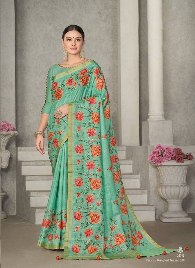 Mohmanthan 23700 Series Eshani By Mahotsav Occasion Wear Printed Designer Sarees Exporters In India